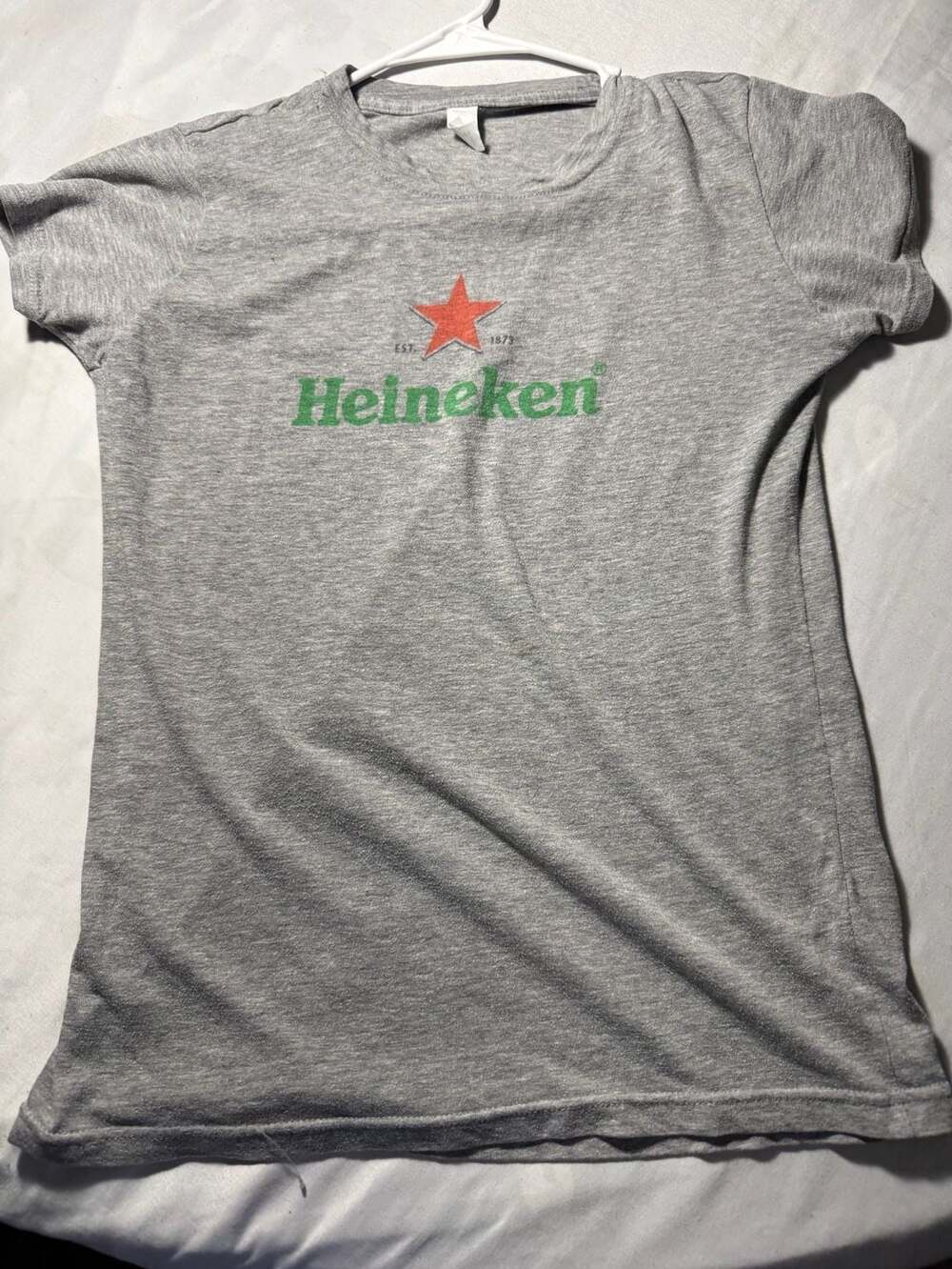 Tultex Heineken Est. 1873 Heather Gray Short Sleeve T-Shirt